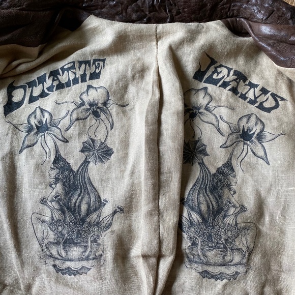 GORGEOUS DUARTE JEANS TEXTURED REAL LEATHER JACKET - L - Picture 9 of 9